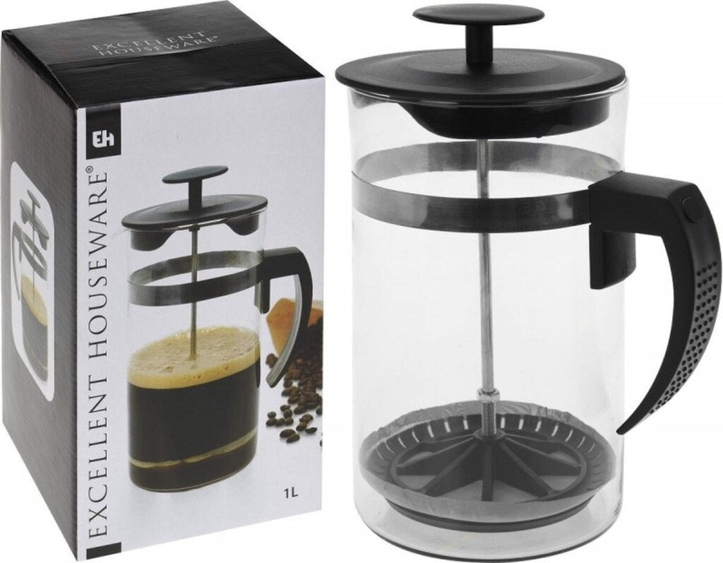 Excellent houseware coffee maker 1l plastic and glass