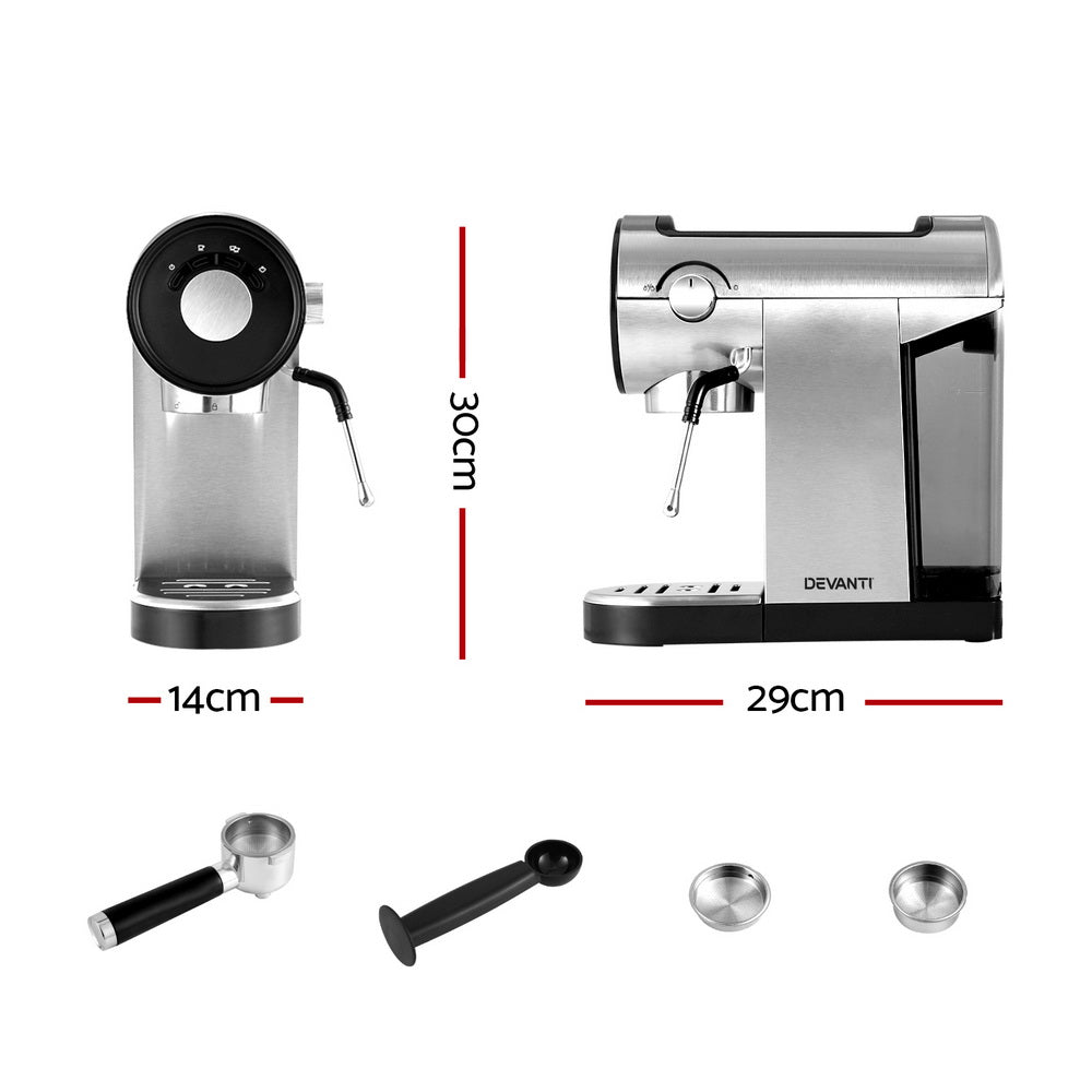NNEDSZ Devanti 20 Bar Coffee Machine Espresso Cafe Maker