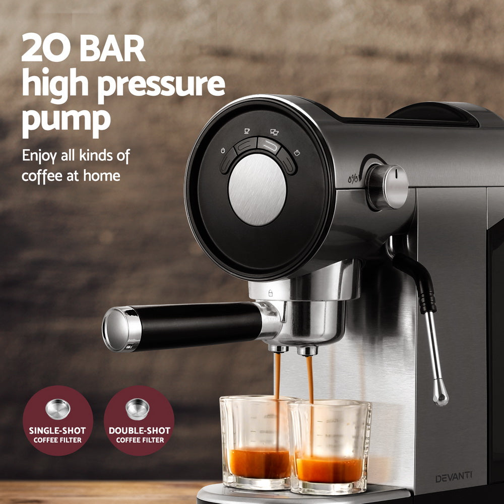 NNEDSZ Devanti 20 Bar Coffee Machine Espresso Cafe Maker