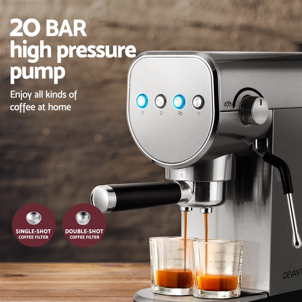 NNEDSZ Devanti 20 Bar Coffee Machine Espresso Cafe Maker