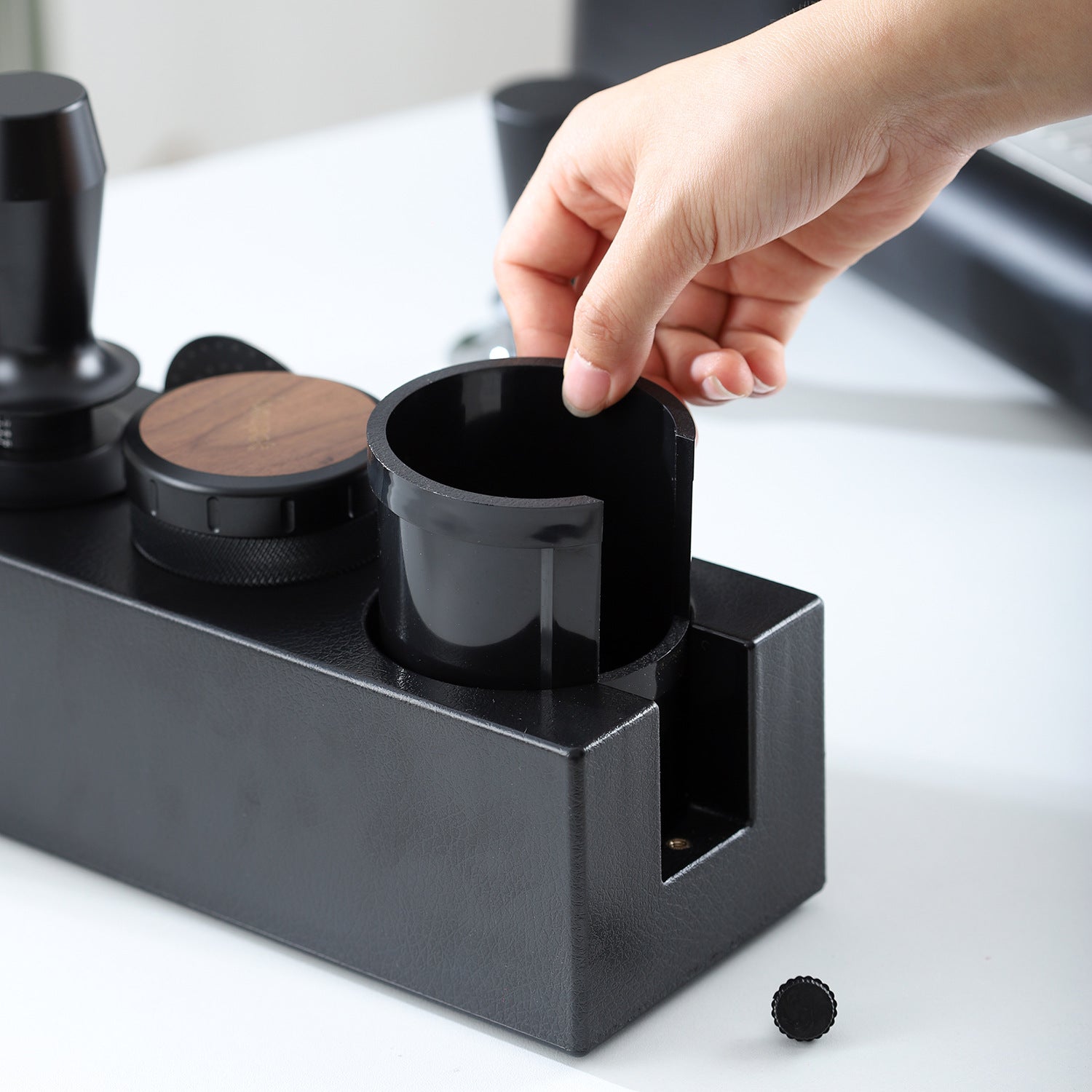 Coffee Machine Handle Holder Coffee Handle Base Espresso Tamper Distributor Base Coffee Tamper Stand Equipment