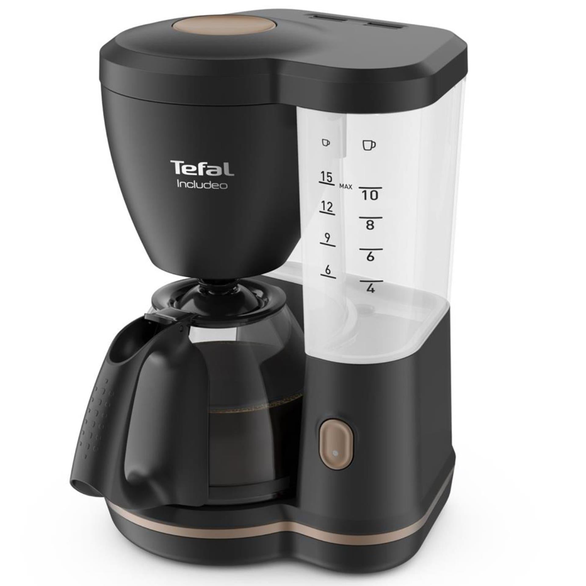 Tefal includeo coffee maker black 1.25l