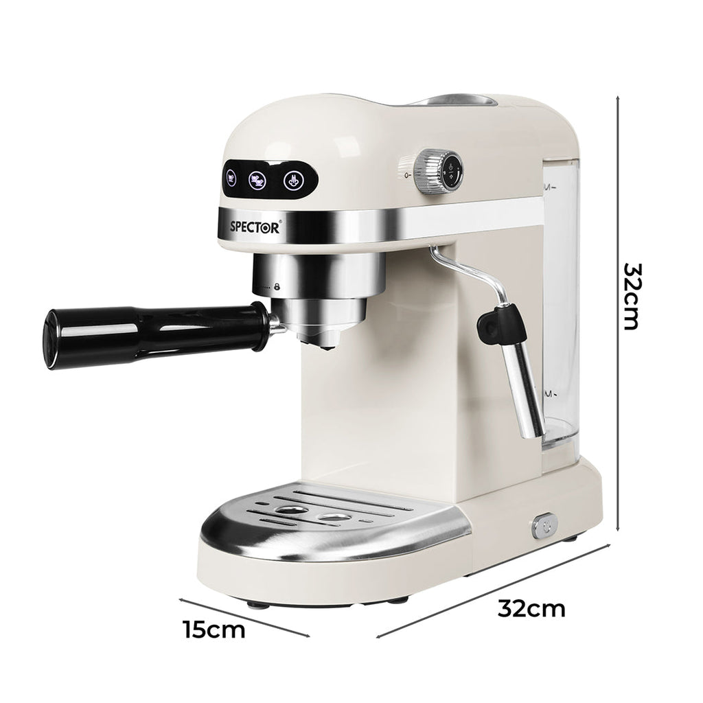 Spector Coffee Maker Machine Espresso Milk White